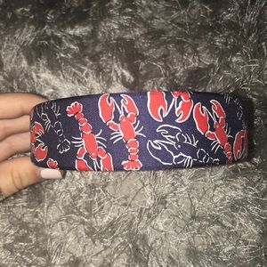 Vineyard vines blue and red lobster headband